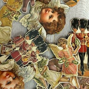 Merrimack Publishing Corp angel and Christmas paper ornaments 1970-1980 😇